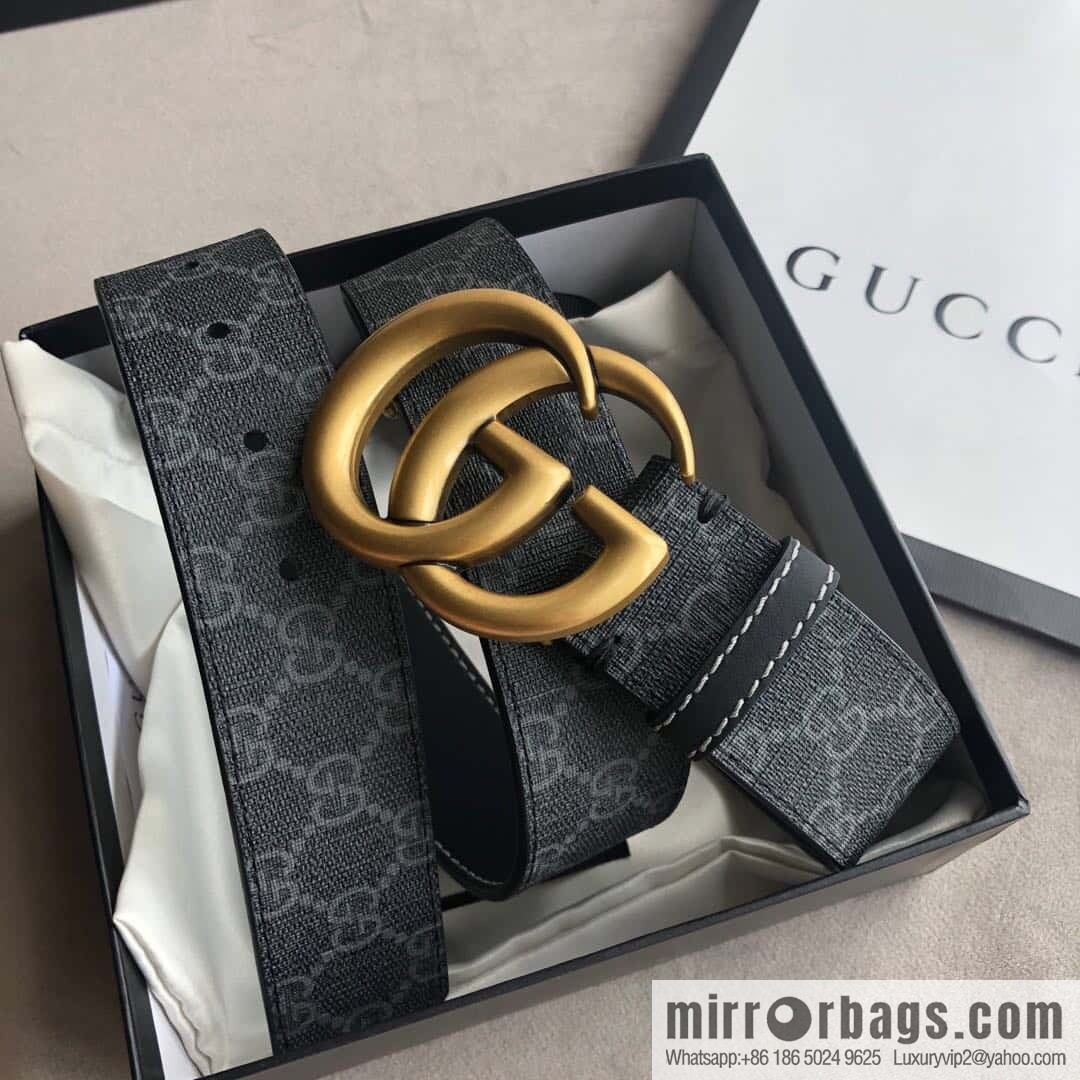 GUCCI double G letter interwoven pattern, double G buckle, first layer cowhide belt 4.0CM