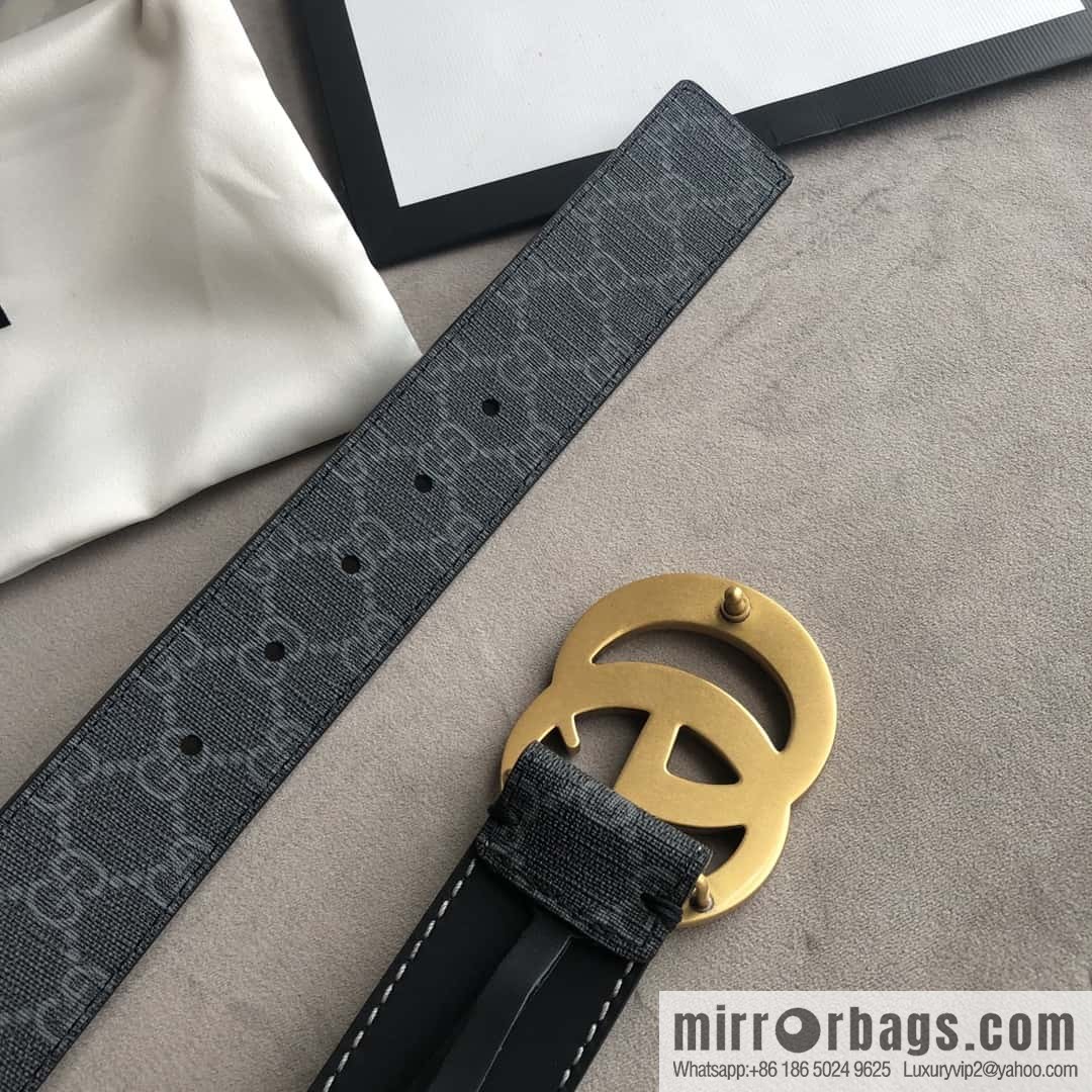 GUCCI double G letter interwoven pattern, double G buckle, first layer cowhide belt 4.0CM