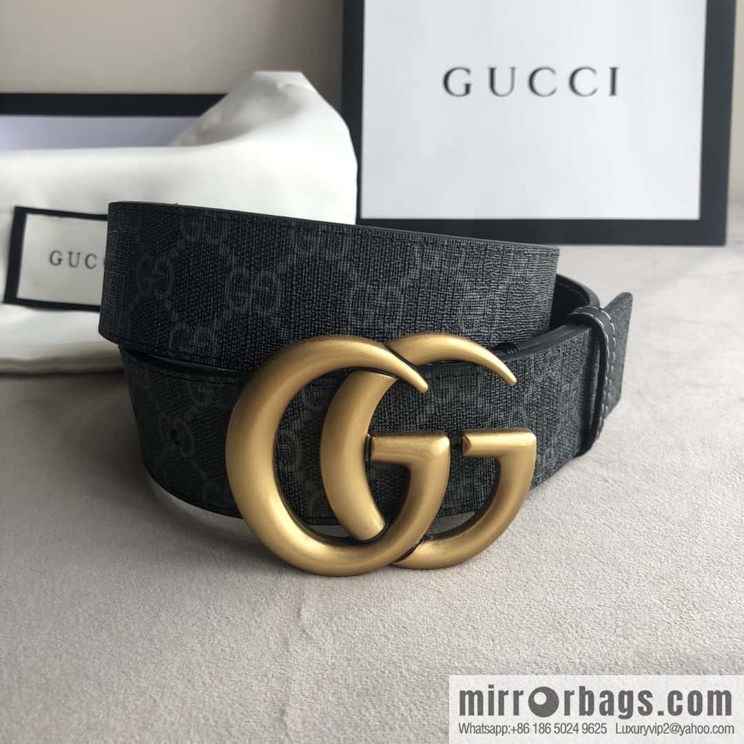 GUCCI double G letter interwoven pattern, double G buckle, first layer cowhide belt 4.0CM