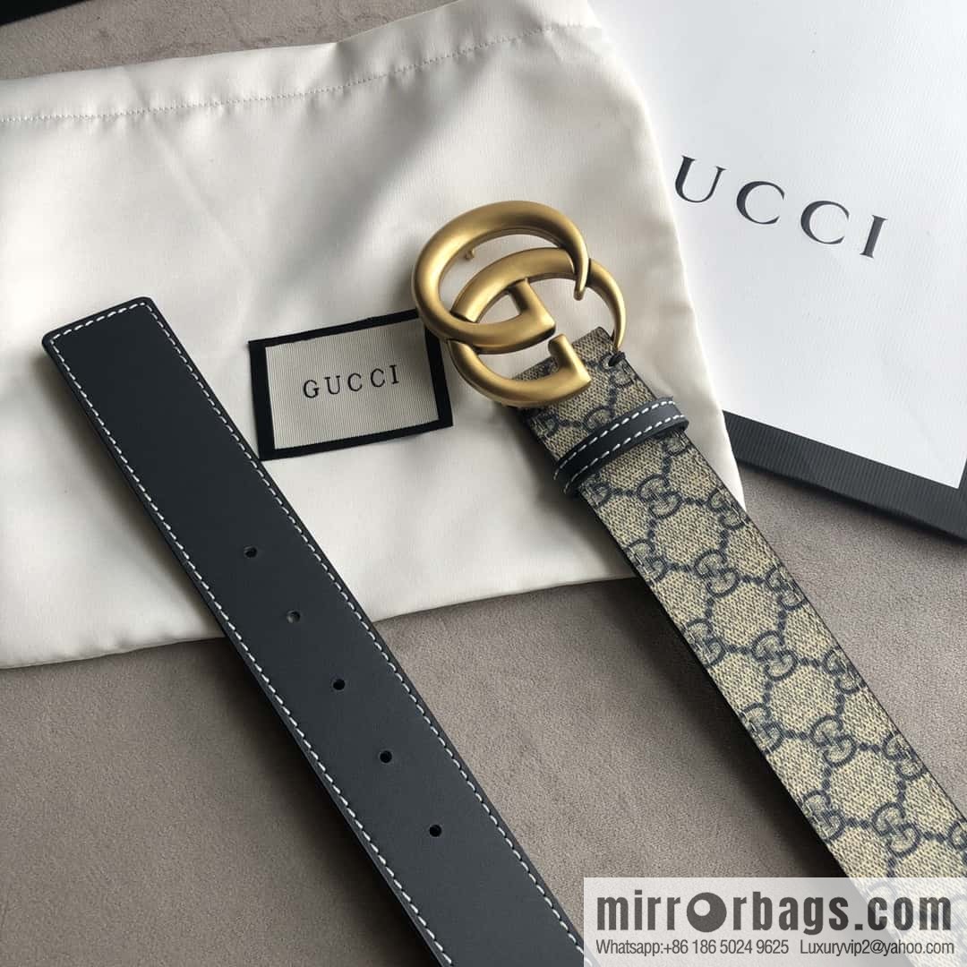 GUCCI double G letter interwoven pattern, double G buckle, first layer cowhide belt 4.0CM