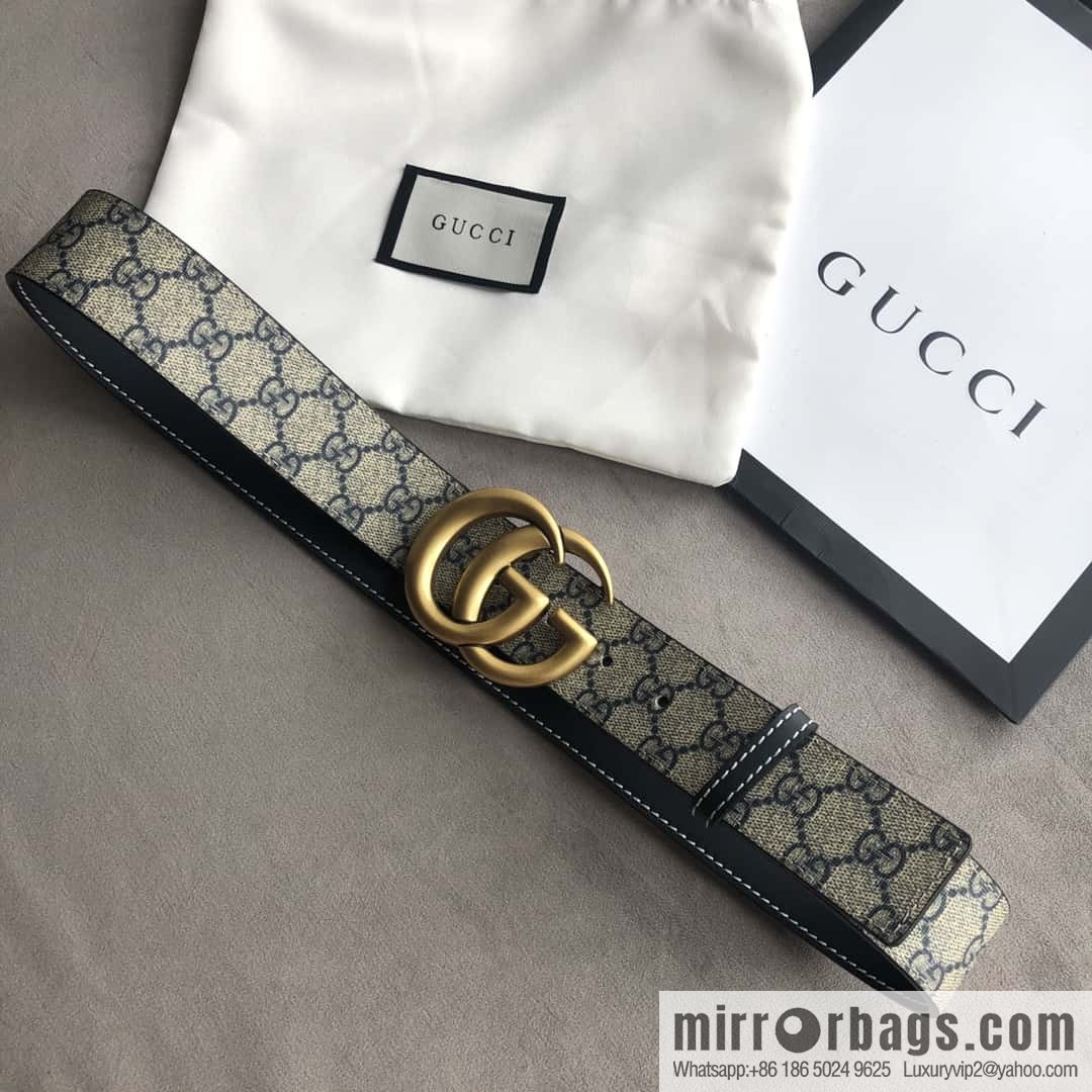 GUCCI double G letter interwoven pattern, double G buckle, first layer cowhide belt 4.0CM