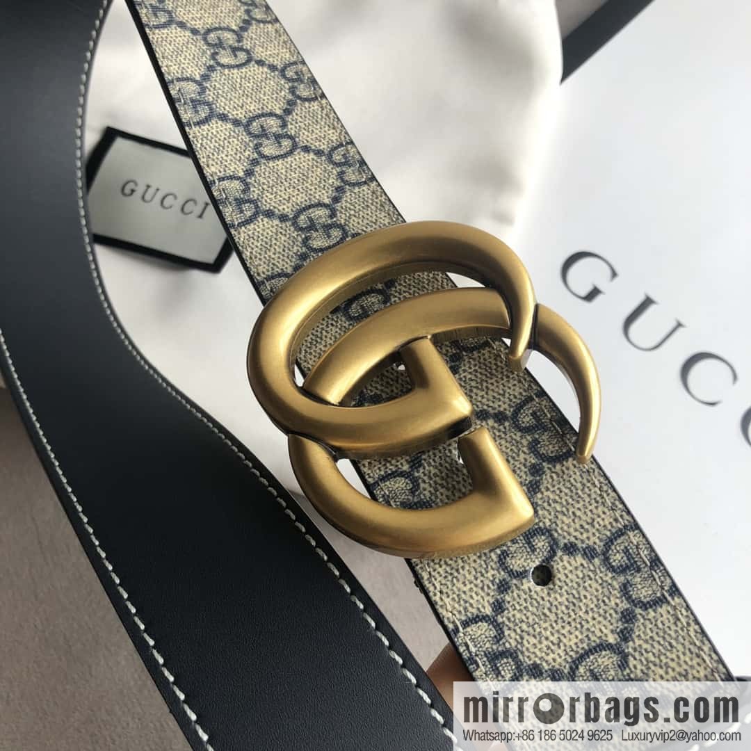 GUCCI double G letter interwoven pattern, double G buckle, first layer cowhide belt 4.0CM
