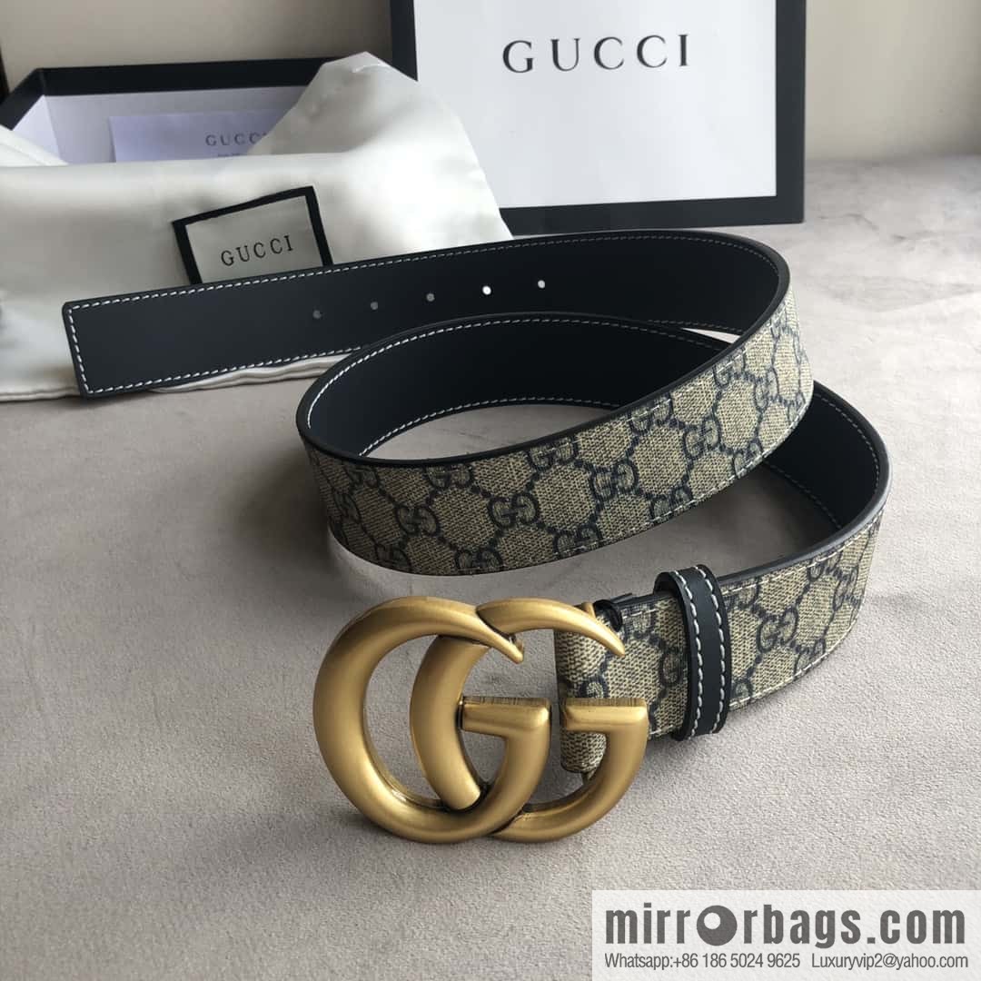 GUCCI double G letter interwoven pattern, double G buckle, first layer cowhide belt 4.0CM