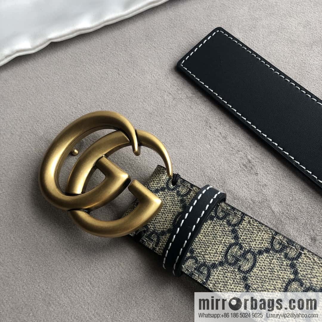GUCCI double G letter interwoven pattern, double G buckle, first layer cowhide belt 4.0CM