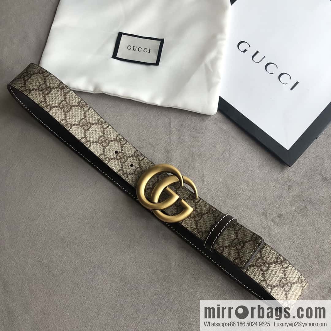 GUCCI double G letter interwoven pattern, double G buckle, first layer cowhide belt 4.0CM