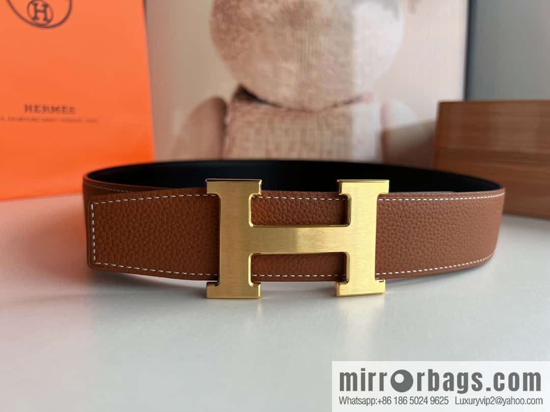 Hermes Togo Leather Double Sided Leather 38mm Belt