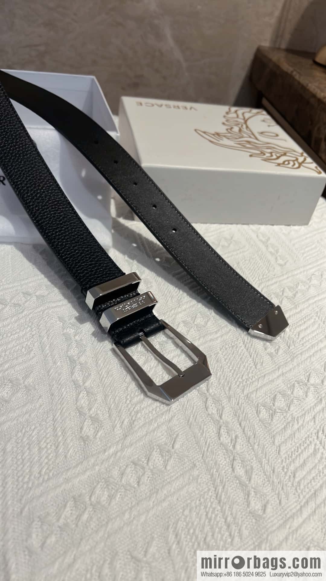 VERACE Versace, Men's Pin Buckle Belt 4.0CM