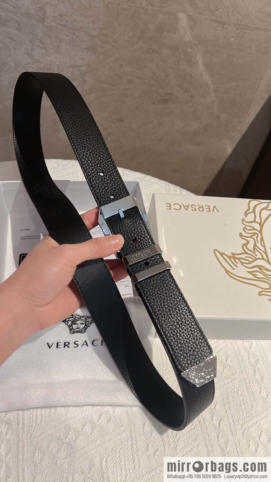 VERACE Versace, Men's Pin Buckle Belt 4.0CM