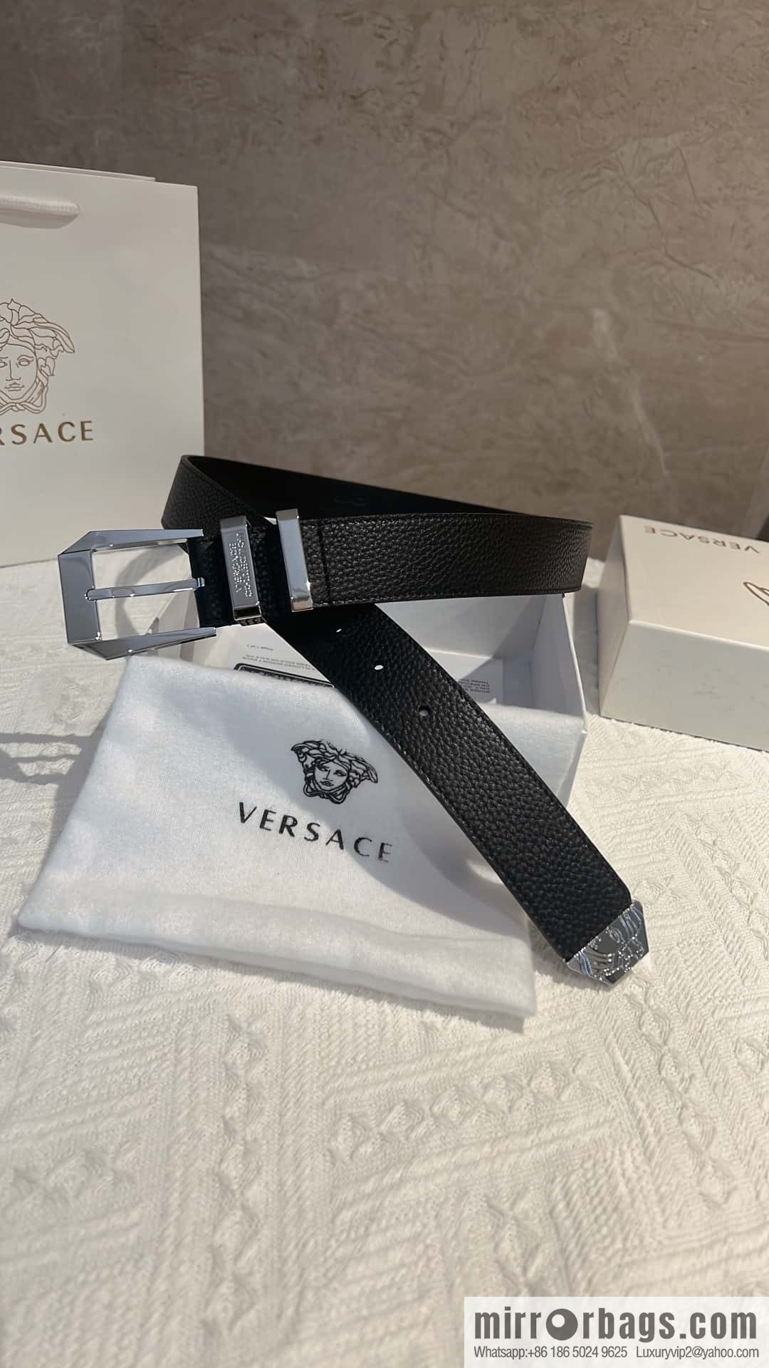 VERACE Versace, Men's Pin Buckle Belt 4.0CM