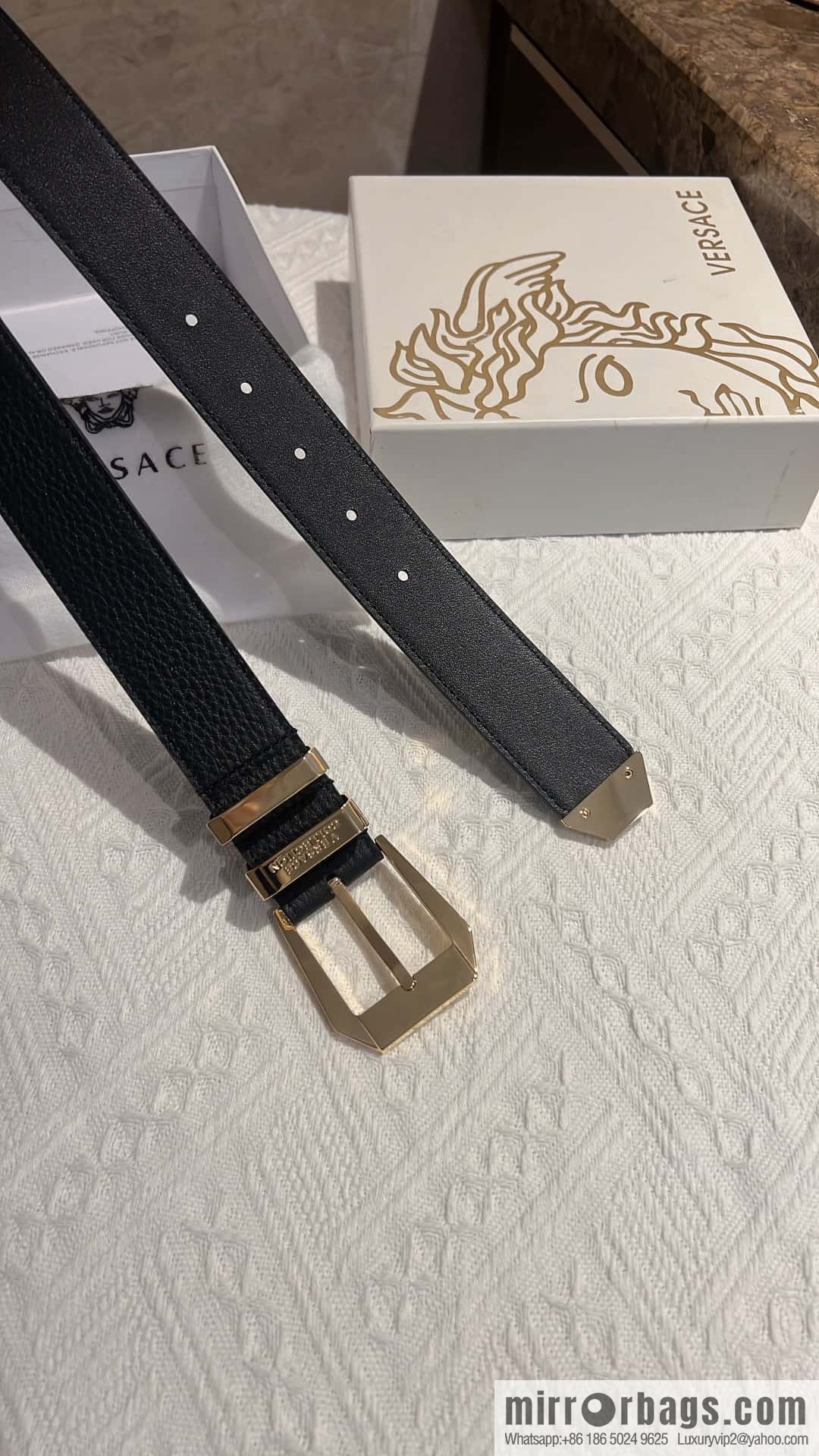 VERACE Versace, Men's Pin Buckle Belt 4.0CM