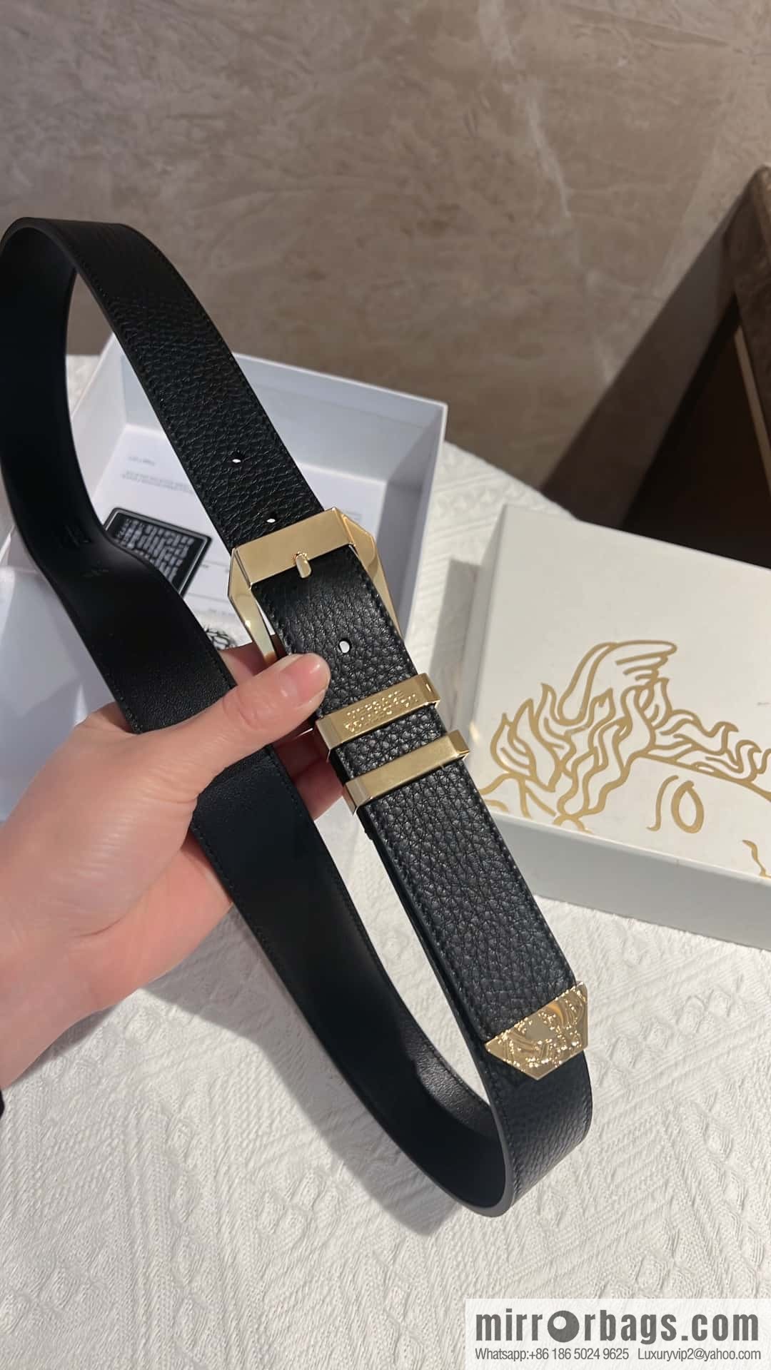 VERACE Versace, Men's Pin Buckle Belt 4.0CM