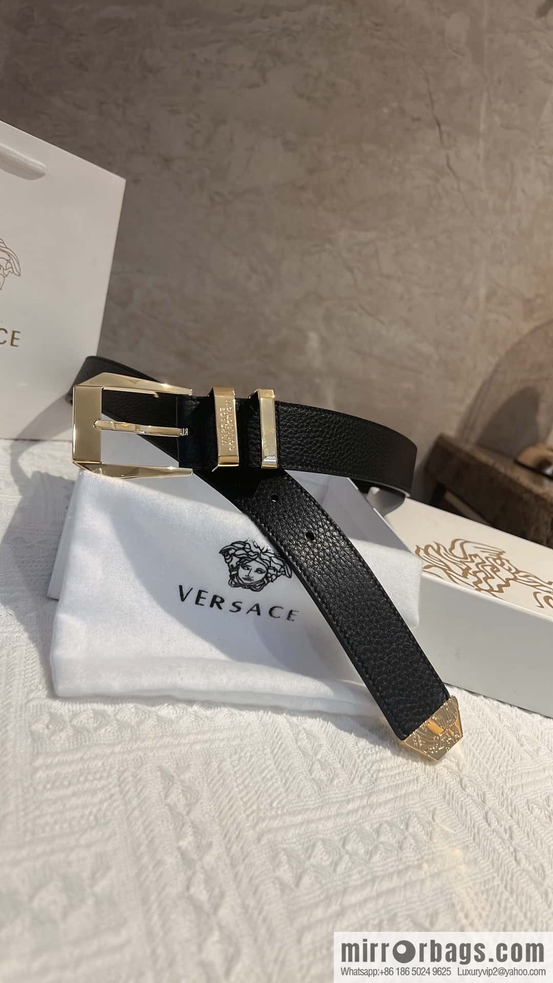 VERACE Versace, Men's Pin Buckle Belt 4.0CM