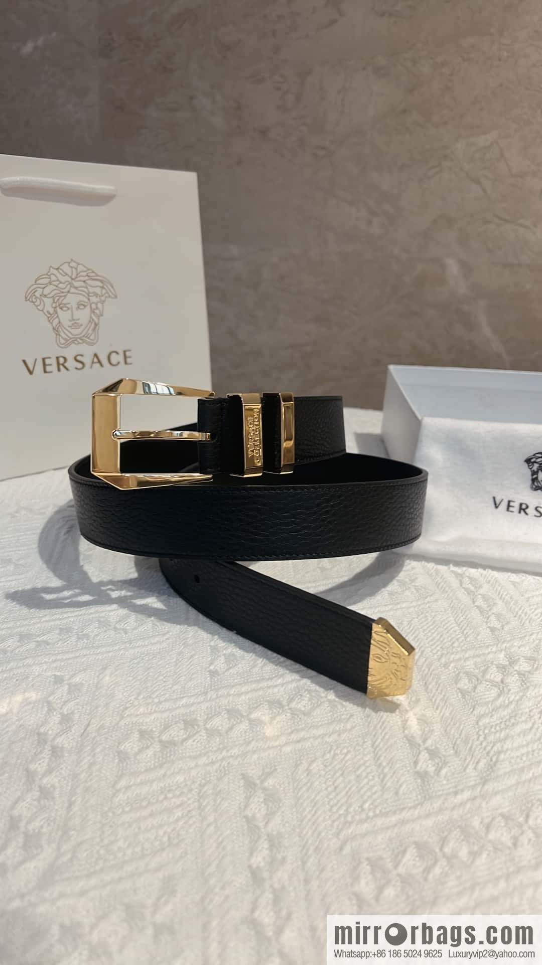 VERACE Versace, Men's Pin Buckle Belt 4.0CM
