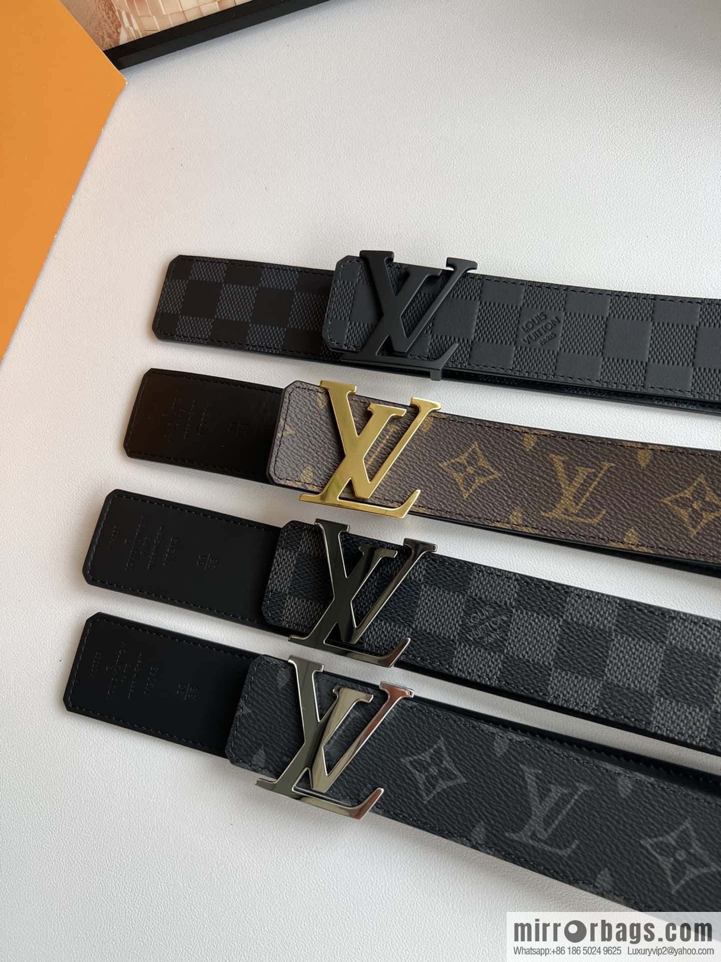 LV INITALES 40mm double-sided belt