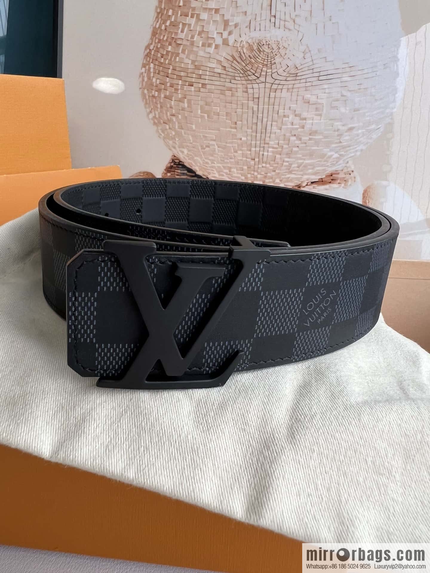 LV INITALES 40mm double-sided belt