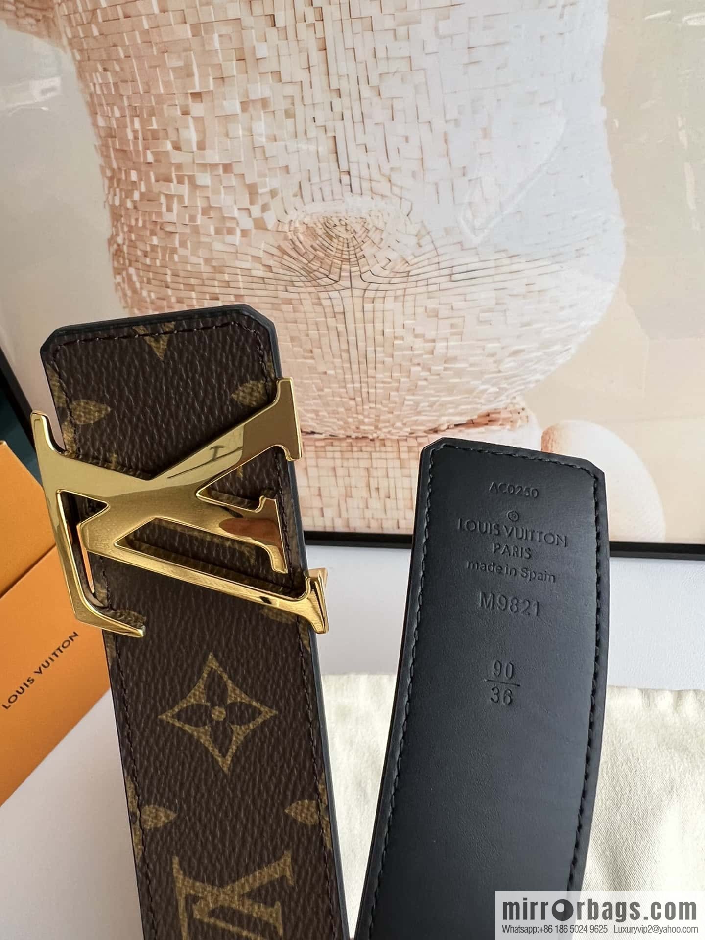 LV INITALES 40mm double-sided belt