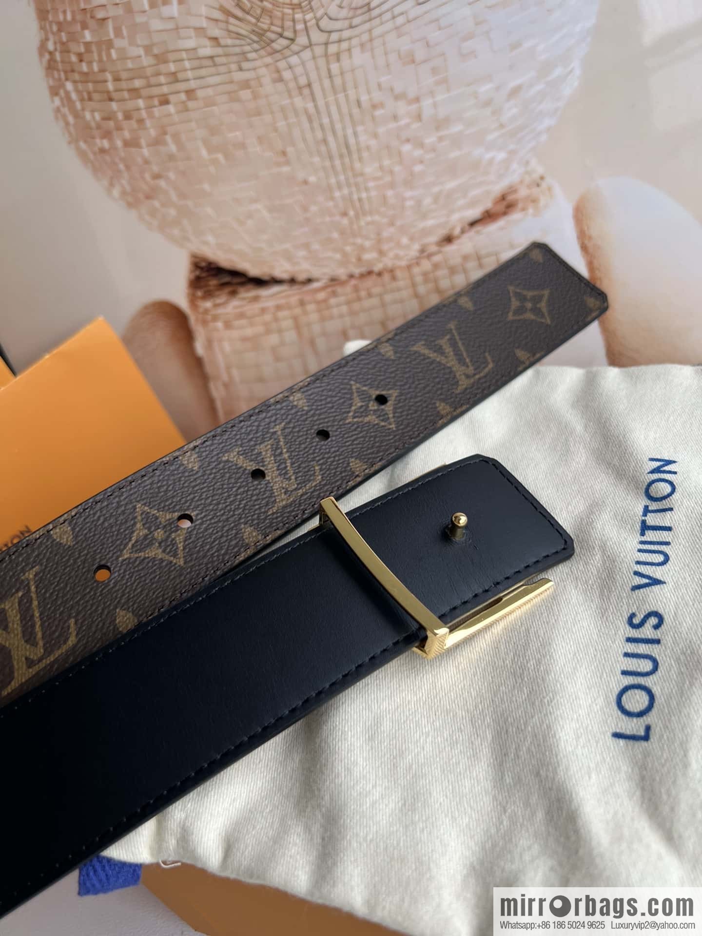 LV INITALES 40mm double-sided belt