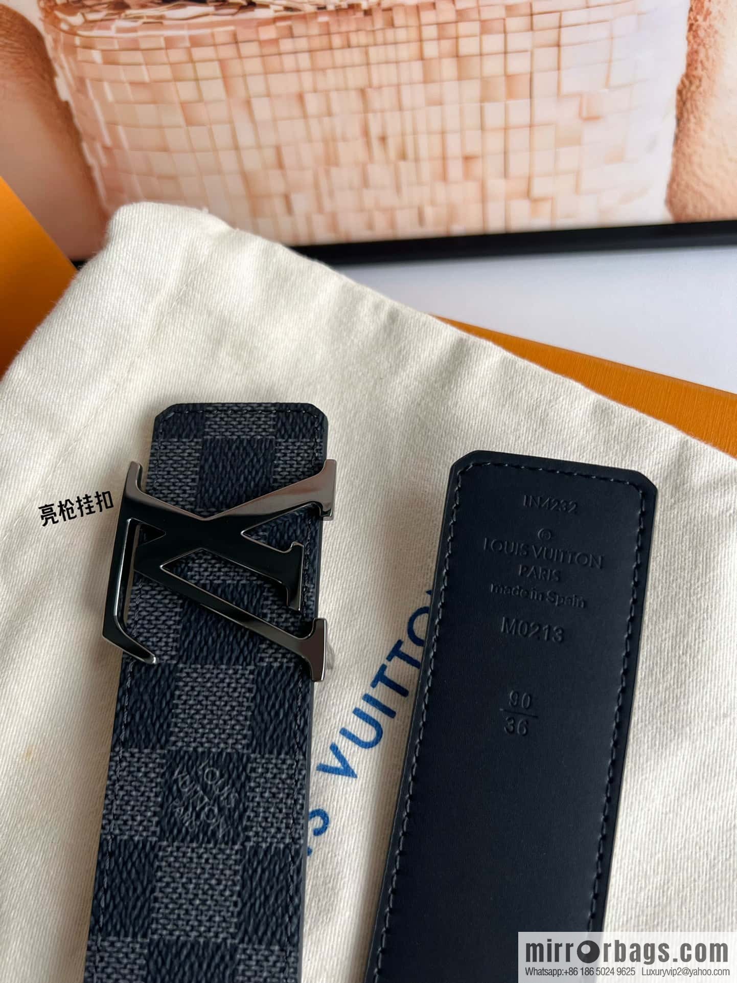 LV INITALES 40mm double-sided belt