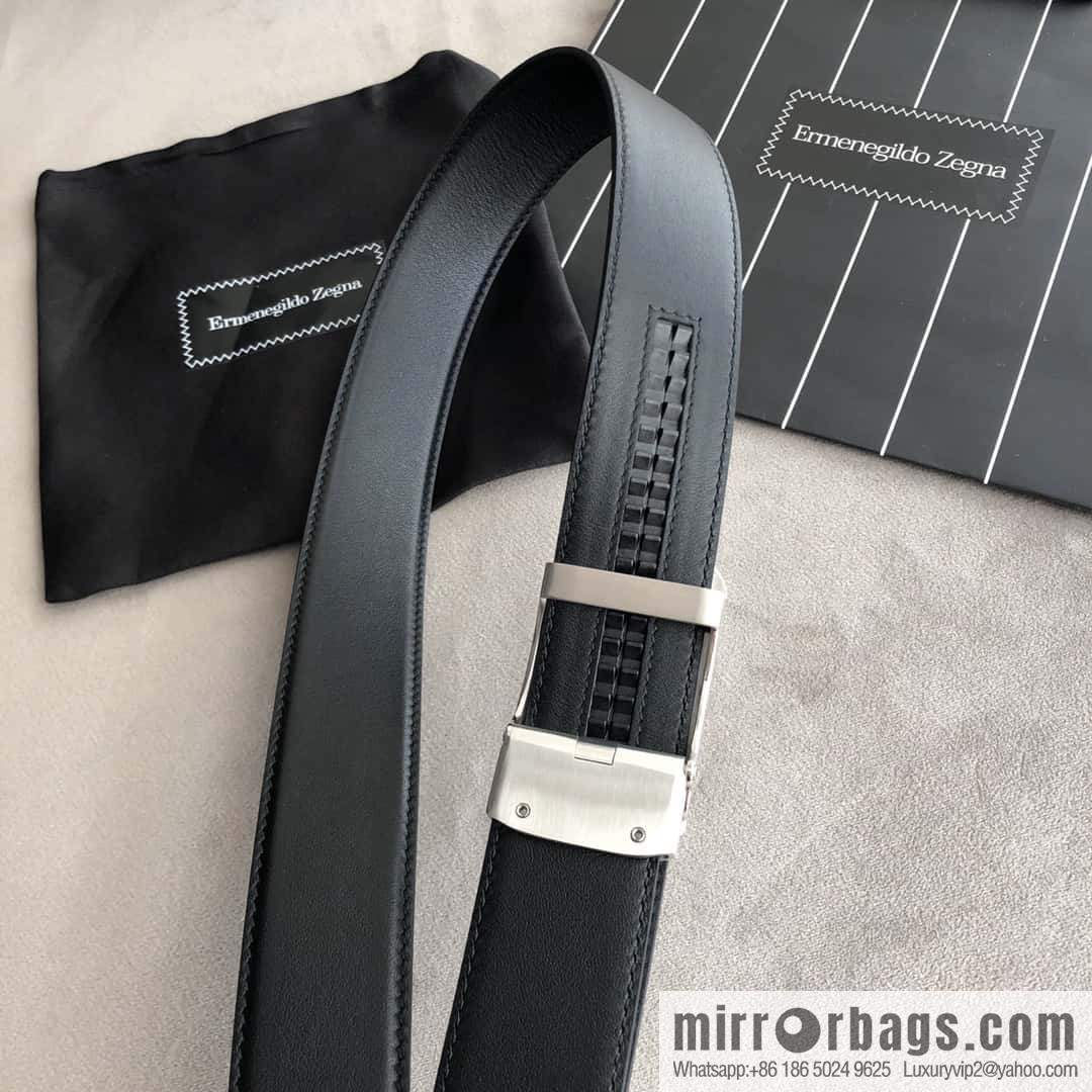 ZEGNA Zegna Z automatic buckle, double-sided first-layer cowhide belt