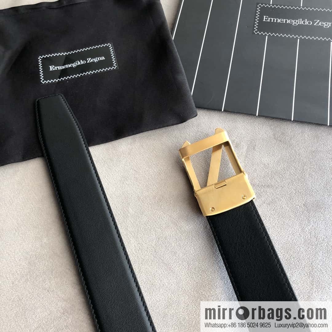 ZEGNA Zegna Z automatic buckle, double-sided first-layer cowhide belt