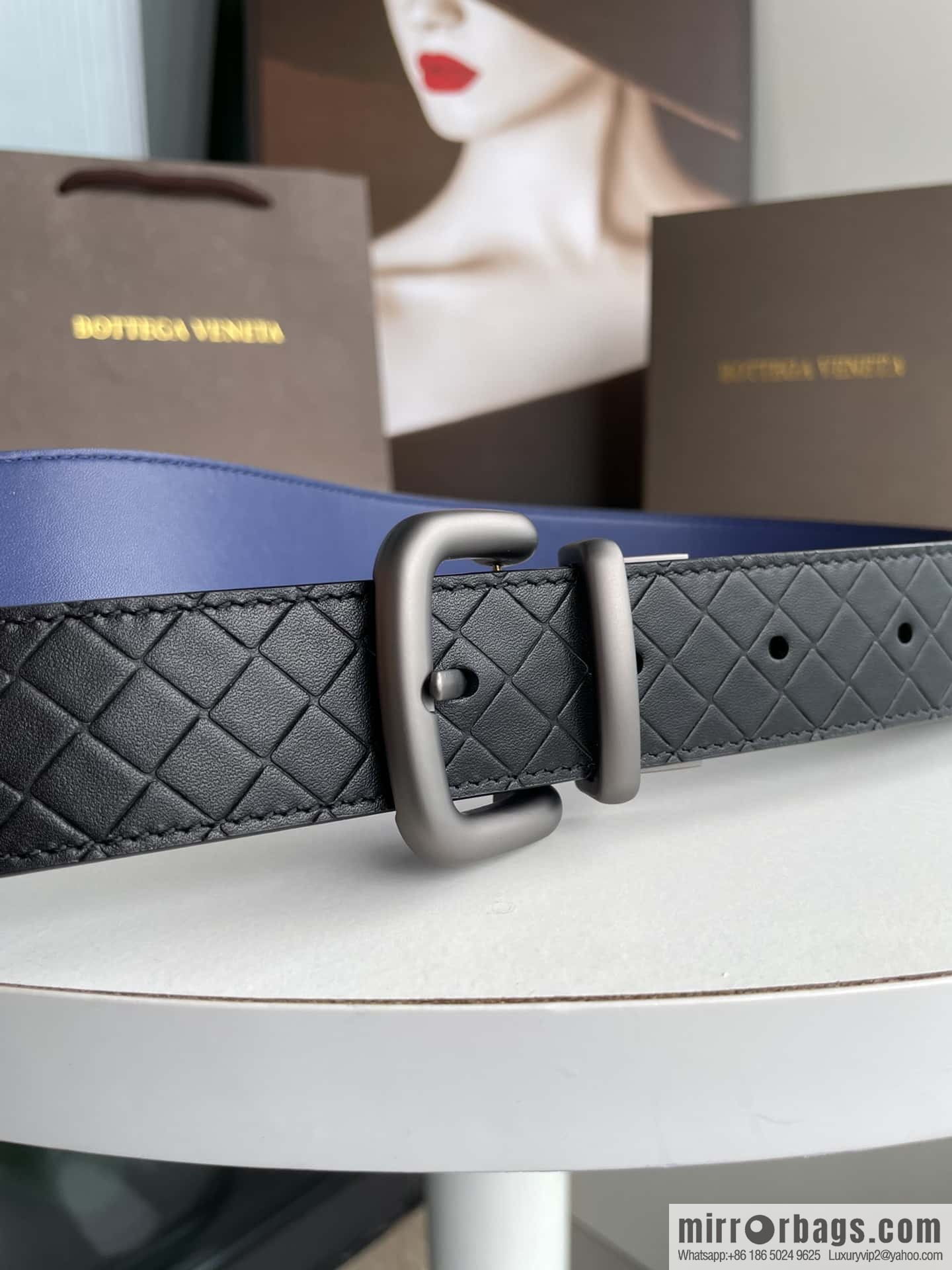 Bottega Veneta, classic weave, cowhide belt 3.5cm