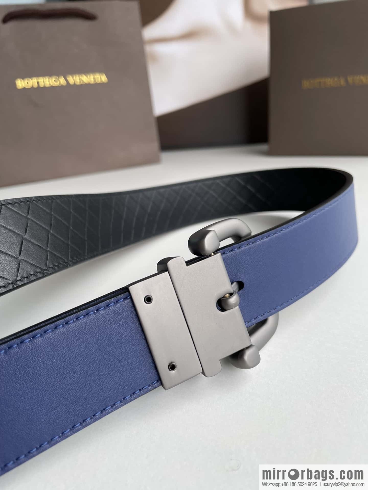 Bottega Veneta, classic weave, cowhide belt 3.5cm