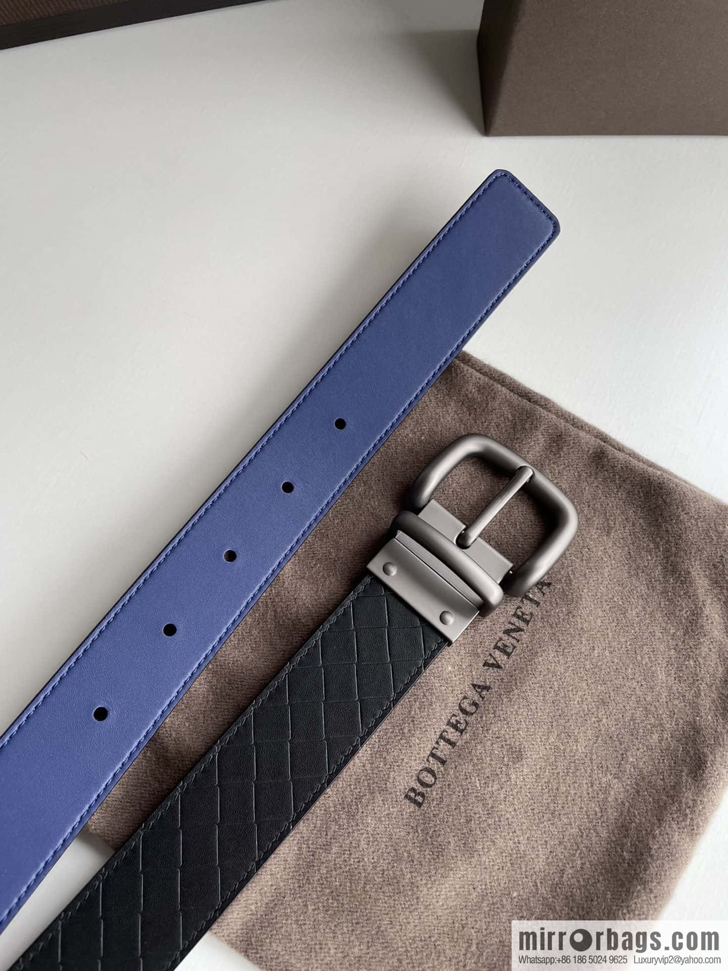 Bottega Veneta, classic weave, cowhide belt 3.5cm