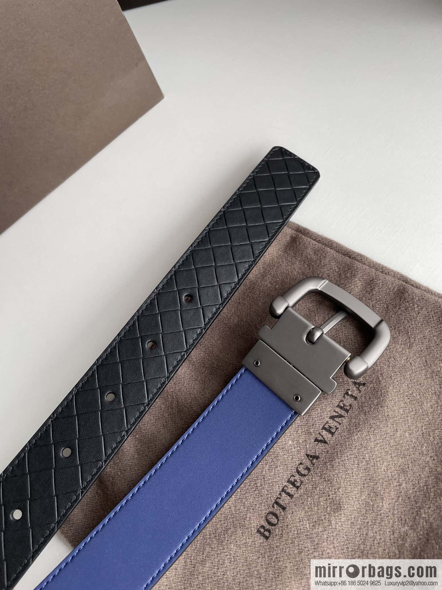 Bottega Veneta, classic weave, cowhide belt 3.5cm