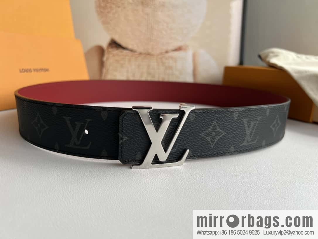 LV Letter Buckle Initials Double Sided Belt 4.0cm