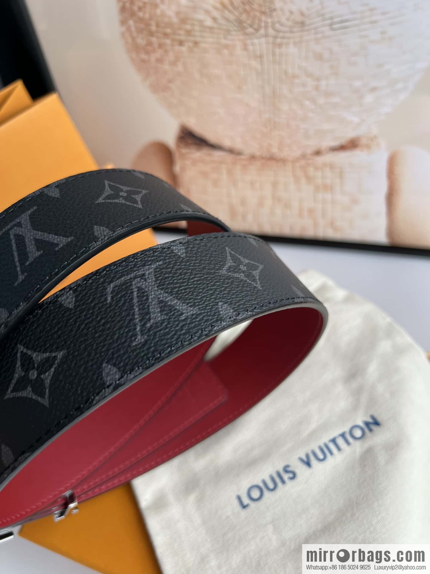 LV Letter Buckle Initials Double Sided Belt 4.0cm