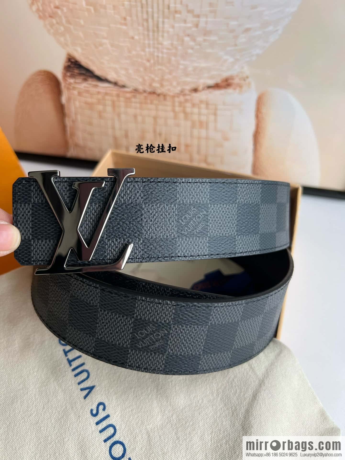 LV Letter Buckle Initials Double Sided Belt 4.0cm