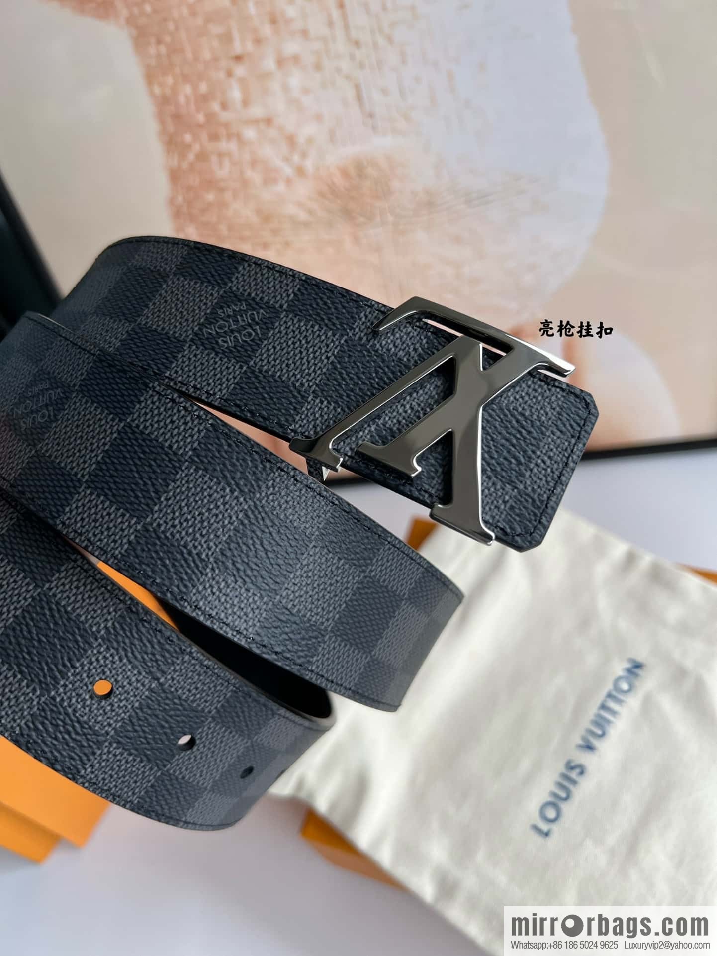 LV Letter Buckle Initials Double Sided Belt 4.0cm
