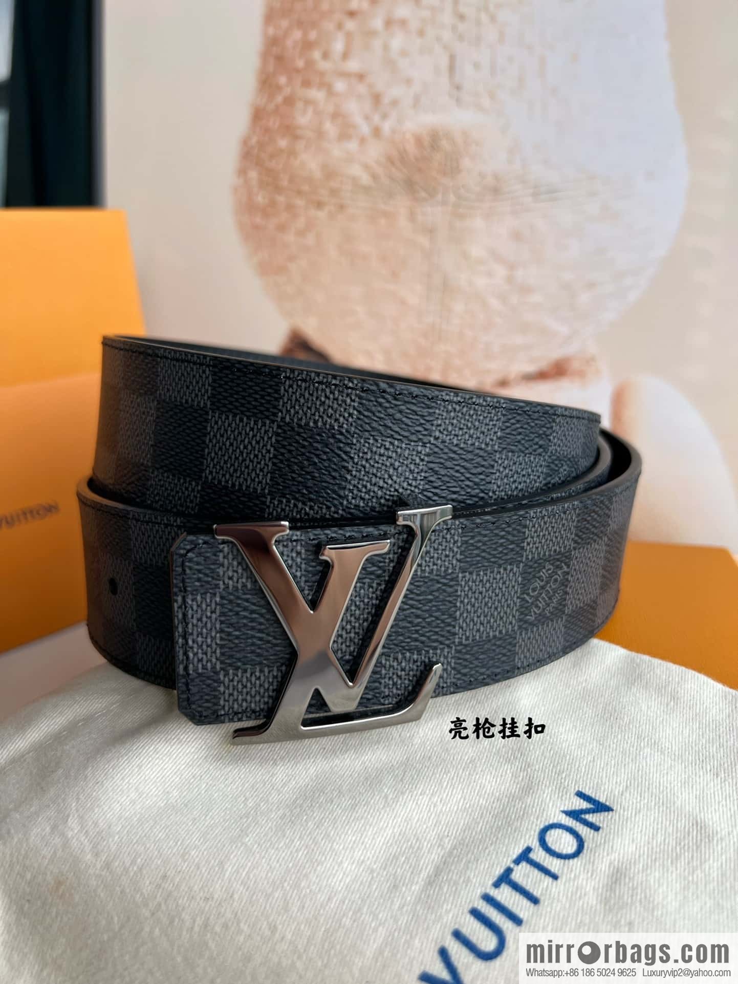 LV Letter Buckle Initials Double Sided Belt 4.0cm