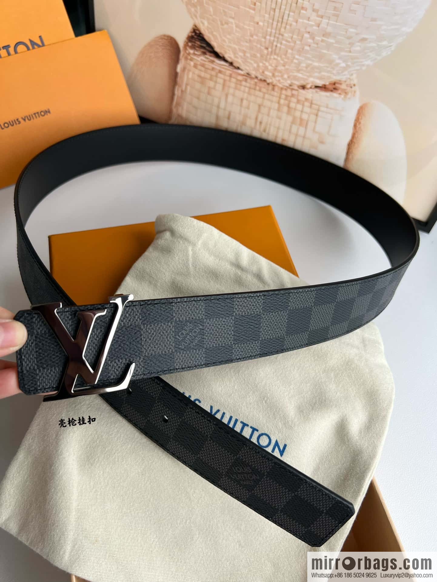 LV Letter Buckle Initials Double Sided Belt 4.0cm