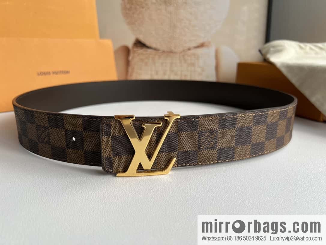 LV Letter Buckle Initials Double Sided Belt 4.0cm