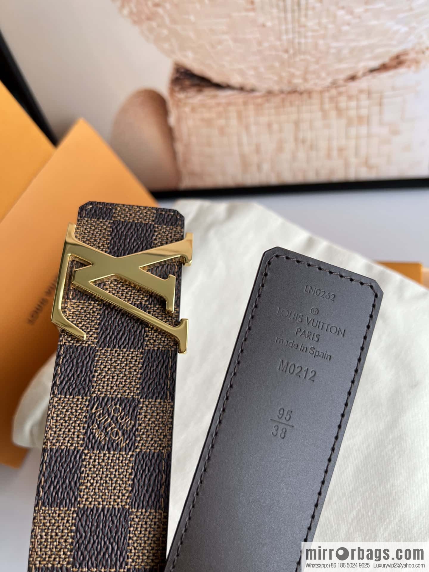 LV Letter Buckle Initials Double Sided Belt 4.0cm