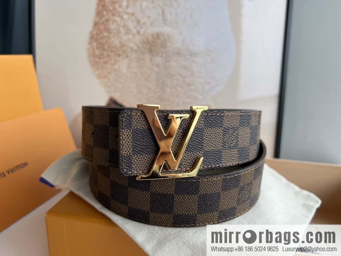 LV Letter Buckle Initials Double Sided Belt 4.0cm