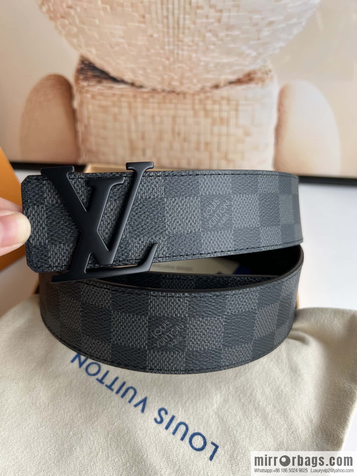 LV Letter Buckle Initials Double Sided Belt 4.0cm