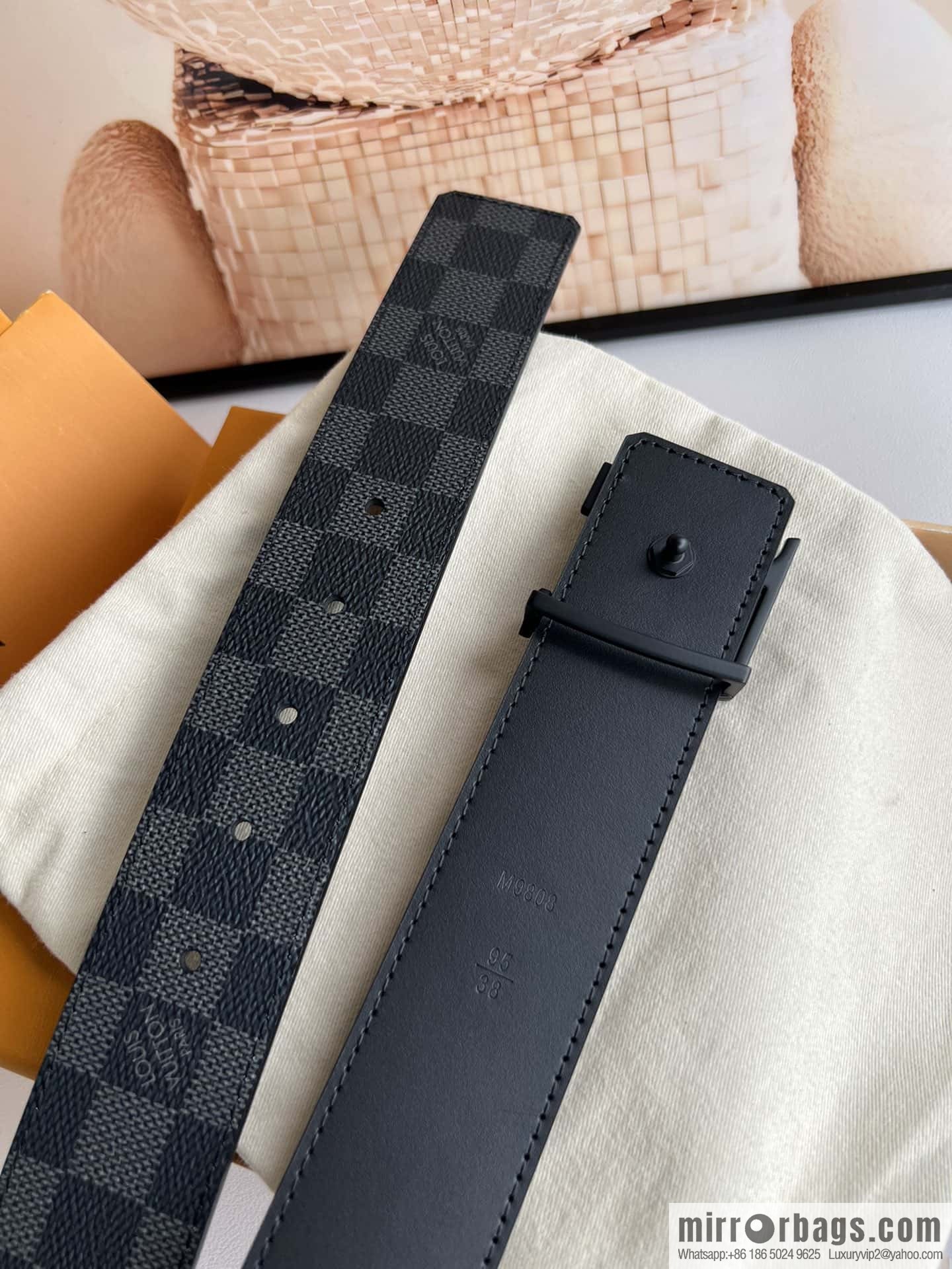 LV Letter Buckle Initials Double Sided Belt 4.0cm