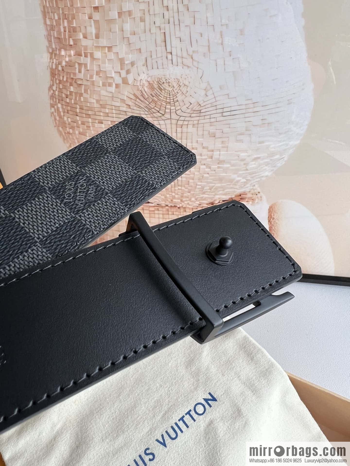 LV Letter Buckle Initials Double Sided Belt 4.0cm