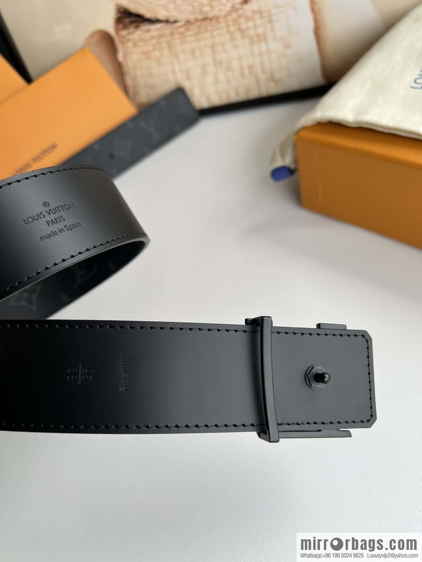 LV Letter Buckle Initials Double Sided Belt 4.0cm