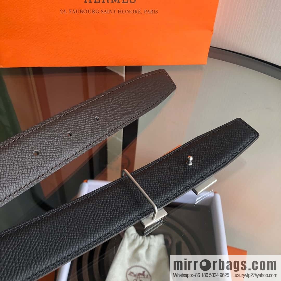Hermes, Stainless Steel with Diamond Buckle & Double-Sided Palm Belt 32mm