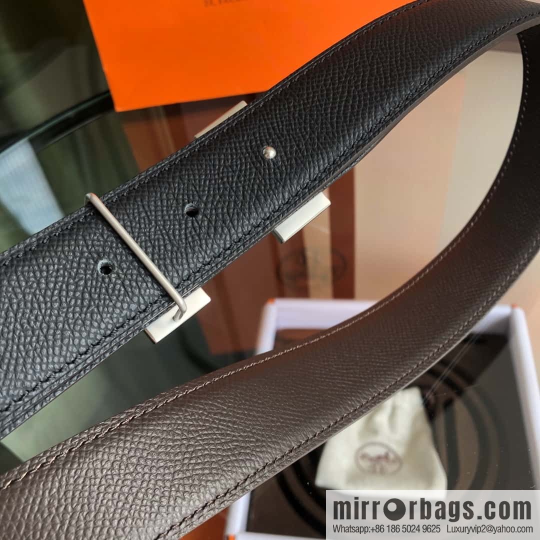 Hermes, Stainless Steel with Diamond Buckle & Double-Sided Palm Belt 32mm