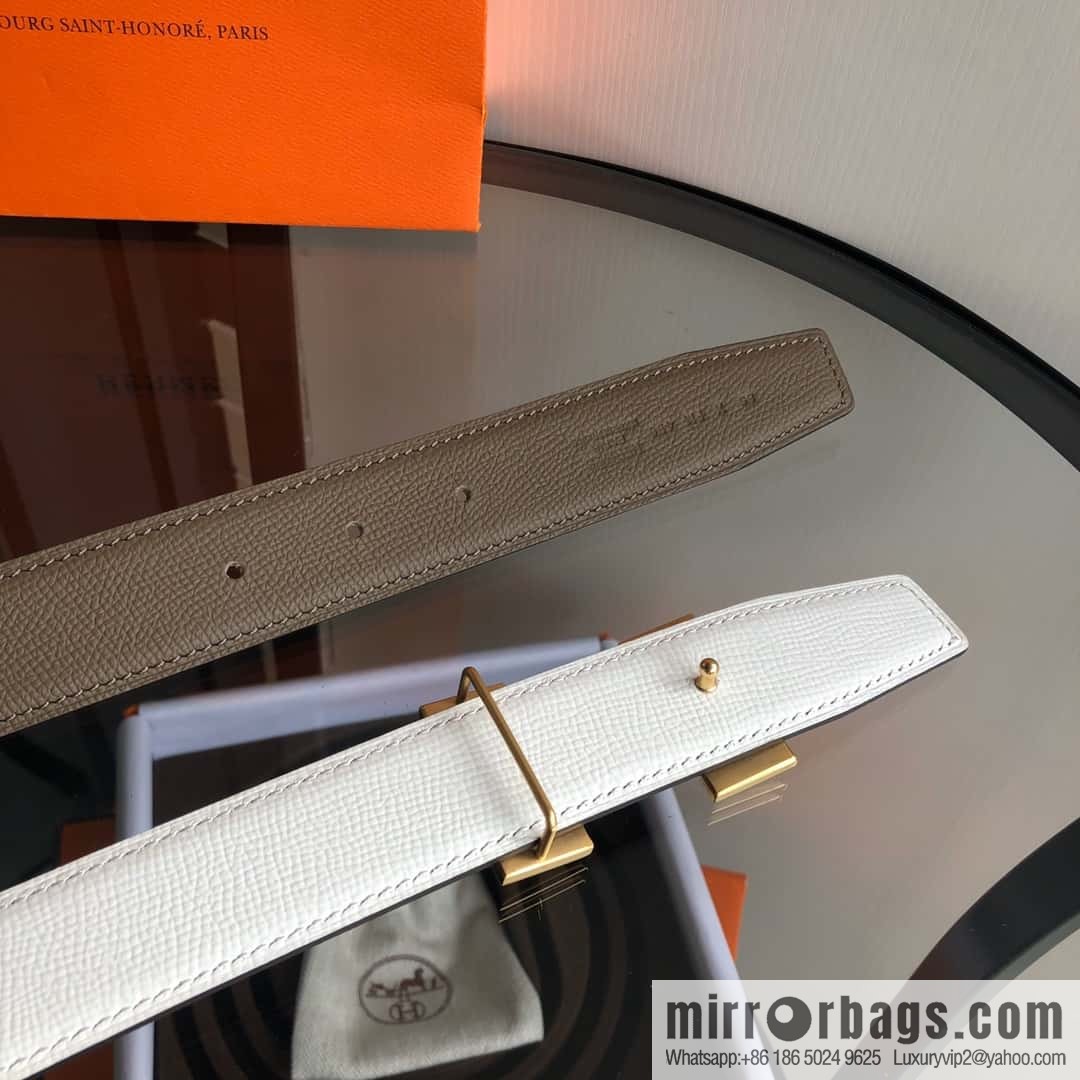 Hermes, Stainless Steel with Diamond Buckle & Double-Sided Palm Belt 32mm