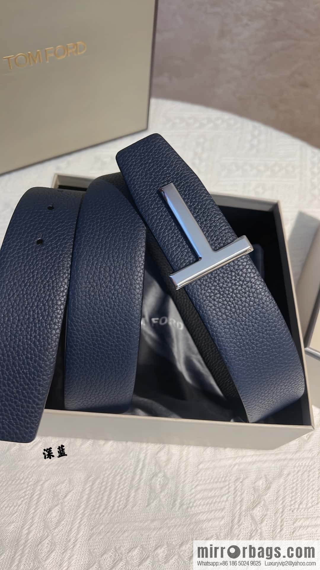 TOMFORD Tom Ford, Men's T-Buckle Double-Sided Belt 4.0cm