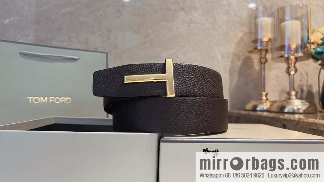 TOMFORD Tom Ford, Men's T-Buckle Double-Sided Belt 4.0cm
