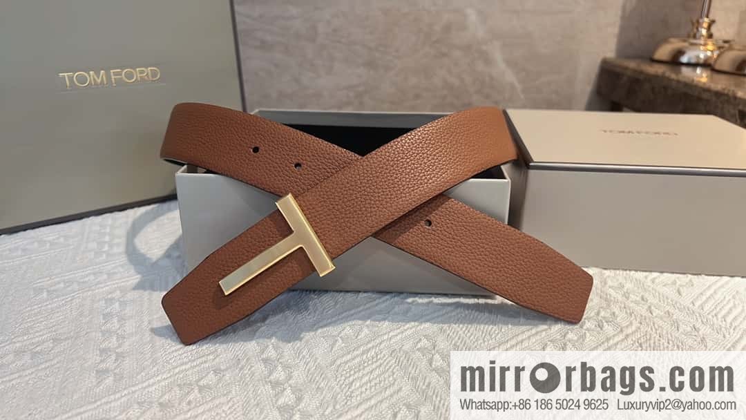TOMFORD Tom Ford, Men's T-Buckle Double-Sided Belt 4.0cm