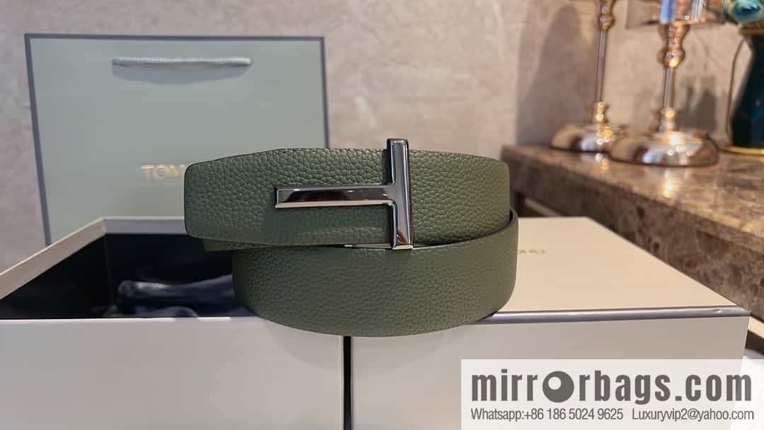 TOMFORD Tom Ford, Men's T-Buckle Double-Sided Belt 4.0cm