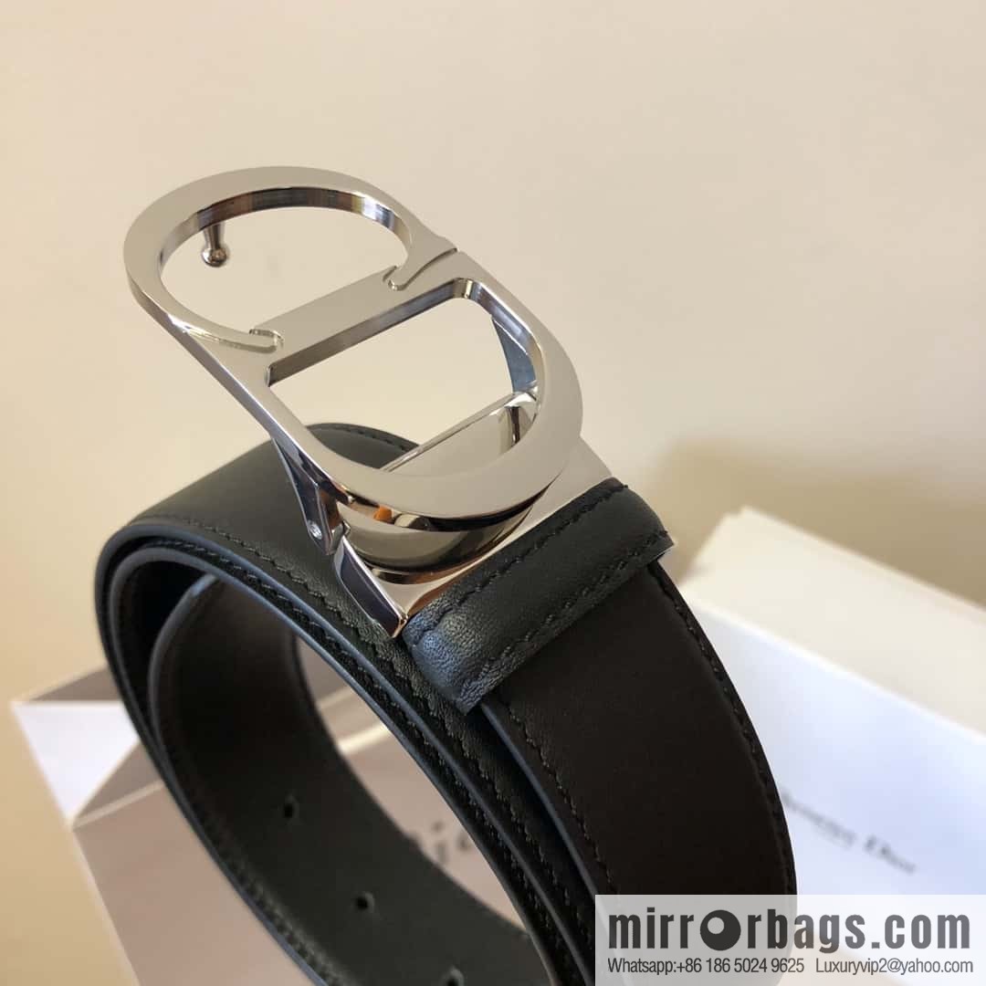 Dior CD clip buckle, first layer cowhide belt 3.5CM