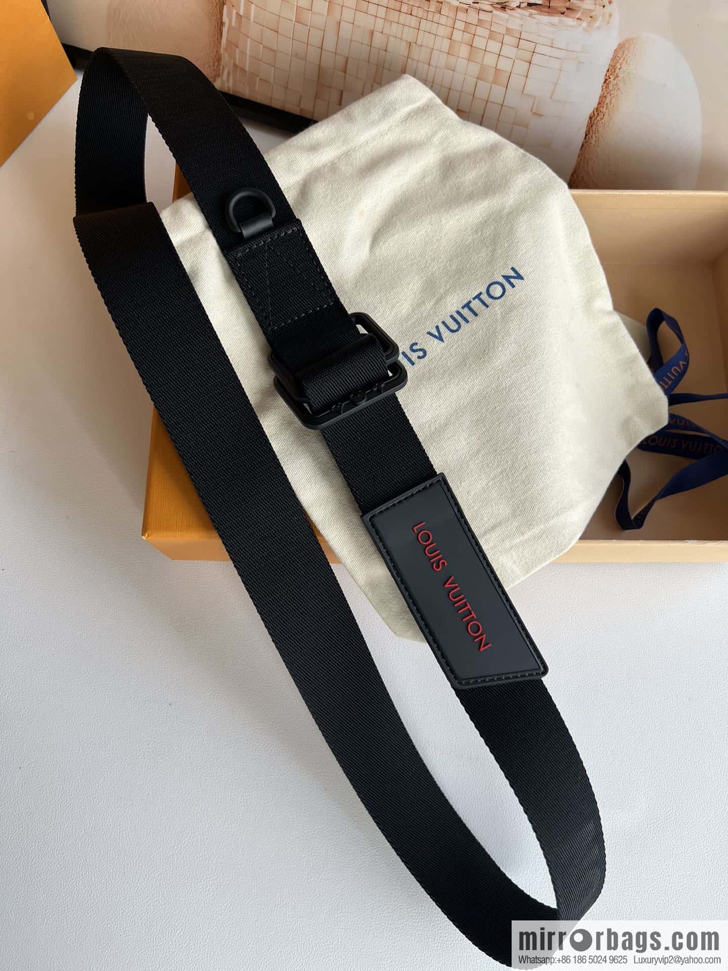 LV Monogran canvas depicting modern textured Spain belt M0544